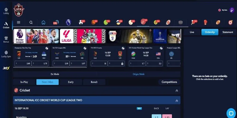 Lucky Sports  là sảnh chơi chất lượng tại nhà cái 78Win